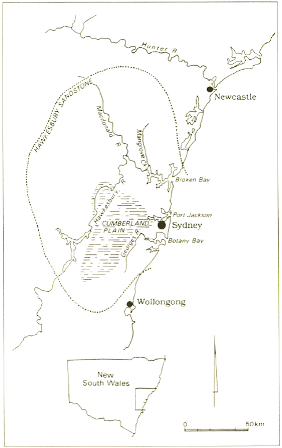 The Sydney region (published in Australian Archaeology 51:54).