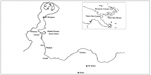 Location of Willaumez Peninsula, West New Britain, PNG (published in Australian Archaeology 57:129).