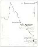 Queensland showing sites mentioned in the text (published in Australian Archaeology 41:24).